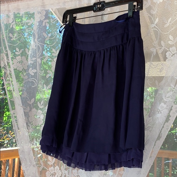 Navy blue layered skirt - Picture 4 of 5